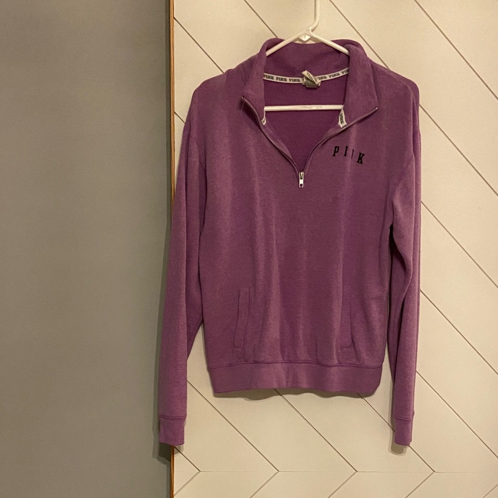 PINK quarter zip up in purple